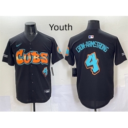 Youth Chicago Cubs 4 Pete Crow Armstrong Black  27Graffiti North Side Edition 27 Vapor Premier Limited Stitched Baseball Je