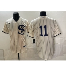 Men Chicago White Sox  11 Luis Aparicio Cream Cool Base Stitched Baseball Jersey