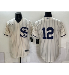 Men Chicago White Sox  12 Colson Montgomery Cream Cool Base Stitched Baseball Jersey