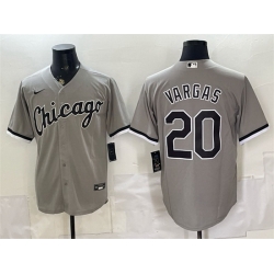 Men Chicago White Sox  20 Miguel Vargas Grey Stitched Baseball Jersey