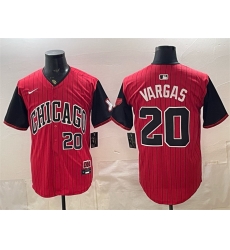 Men Chicago White Sox  20 Miguel Vargas Red Black 2025 City Connect Limited Stitched Baseball Jersey 400