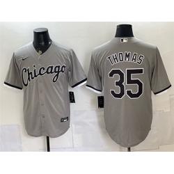 Men Chicago White Sox  35 Frank Thomas Grey Stitched Baseball Jersey
