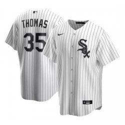 Men Chicago White Sox 35 Frank Thomas White Cool Base Stitched Jersey