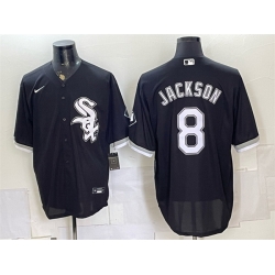 Men Chicago White Sox  8 Bo Jackson Black Stitched Baseball Jersey