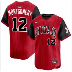 Men Chicago White Sox Colson Montgomery #12 Red Limited Stitched Baseball Jersey