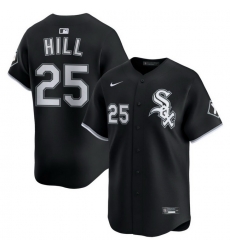 Men Chicago White Sox Nike Black Alternate Limited Jersey Hill Derek 25 Men Chicago White Sox Nike Black Alternate Limited Jersey Hill Derek 25