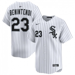 Men Chicago White Sox Nike Home Limited Jersey White Benintendi Andrew 23