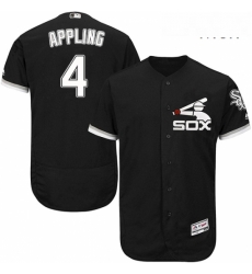 Mens Majestic Chicago White Sox 4 Luke Appling Authentic Black Alternate Home Cool Base MLB Jersey