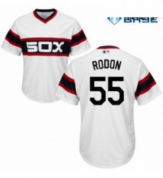 Mens Majestic Chicago White Sox 55 Carlos Rodon Replica White 2013 Alternate Home Cool Base MLB Jersey