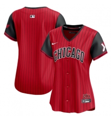 Women Chicago White Sox Blank Red Black 2025 City Connect Limited Stitched Baseball Jersey Women Chicago White Sox Blank Red Black 2025 City Connect Limited Stitched Baseball Jersey