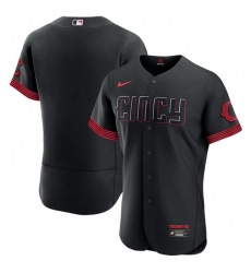 Men Cincinnati Reds Active Player Custom Black 2023 City Connect Flex Base Stitched Jersey