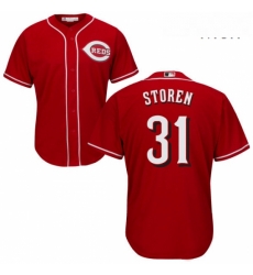 Mens Majestic Cincinnati Reds 31 Drew Storen Replica Red Alternate Cool Base MLB Jersey