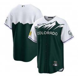 Men Colorado Rockies Blank 2022 Green City Connect Stitched Baseball Jerseys