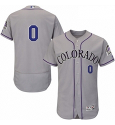 Mens Majestic Colorado Rockies 0 Adam Ottavino Grey Road Flex Base Authentic Collection MLB Jersey