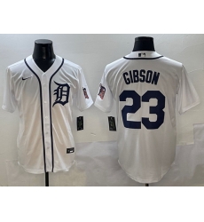 Men Detroit Tigers 23 Kirk Gibson White Cool Base Stitched Baseball Jersey Men Detroit Tigers 23 Kirk Gibson White Cool Base Stitched Baseball Jersey