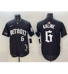Men Detroit Tigers 6 Al Kaline 2026 Black Motor Gothic Edition Vapor Premier Limited Stitched Baseball Jersey Men Detroit Tigers 6 Al Kaline 2026 Black Motor Gothic Edition Vapor Premier Limited Stitched Baseball Jersey