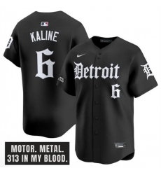 Men Detroit Tigers 6 Al Kaline Black 27Motor Gothic Edition 27 Vapor Premier Limited Stitched Baseball Jersey Men Detroit Tigers 6 Al Kaline Black 27Motor Gothic Edition 27 Vapor Premier Limited Stitched Baseball Jersey