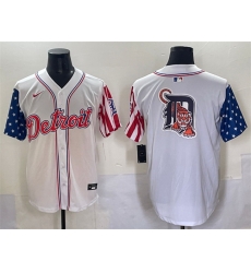 Men Detroit Tigers Team Big Logo White 2025 Memorial Day Vapor Premier Limited Stitched Baseball Jersey Men Detroit Tigers Team Big Logo White 2025 Memorial Day Vapor Premier Limited Stitched Baseball Jersey