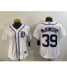 Women Detroit Tigers 39 Zach McKinstry White Cool Base Stitched Baseball Jersey Women Detroit Tigers 39 Zach McKinstry White Cool Base Stitched Baseball Jersey