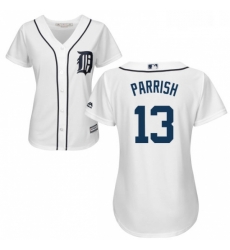 Womens Majestic Detroit Tigers 13 Lance Parrish Authentic White Home Cool Base MLB Jersey