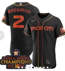 2023 Men Astros Space City 2 Alex Bregman Champions Flexbase Jersey