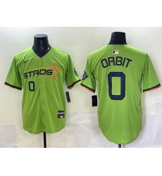 Men Houston Astros 0 Orbit Green 2025 City Connect Limited Stitched Baseball Jersey
