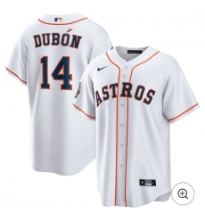 Men Houston Astros 14 Mauricio Dub F3n Nike White Home Jersey