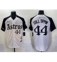Men Houston Astros 44 Still Tippin White Black Gothic 27Houston Born Barrio Raised 27 Limited Stitched Baseball Jersey Men Houston Astros 44 Still Tippin White Black Gothic 27Houston Born Barrio Raised 27 Limited Stitched Baseball Jersey