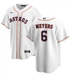 Men Houston Astros 6 Jake Meyers White Cool Base Stitched Baseball Jersey