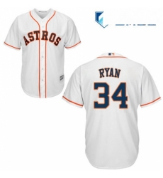 Mens Majestic Houston Astros 34 Nolan Ryan Replica White Home Cool Base MLB Jersey