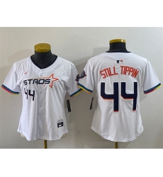 Women Houston Astros 44 Still Tippin White 2025 City Connect Limited Stitched Baseball Jersey Women Houston Astros 44 Still Tippin White 2025 City Connect Limited Stitched Baseball Jersey