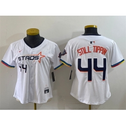 Women Houston Astros 44 Still Tippin White 2025 City Connect Limited Stitched Baseball Jersey