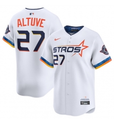 Youth Houston Astros 27 Jose Altuve White 2025 City Connect Limited Stitched Baseball Jersey