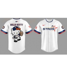 Youth Houston Astros White 2025 Hello Kitty Limited Baseball Jersey