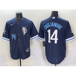 Men Kansas City Royals 14 Jac Caglianone Navy City Connect Stitched Baseball Jersey