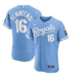 Men Kansas City Royals 16 Andrew Benintendi Light Blue Flex Base Stitched Jersey