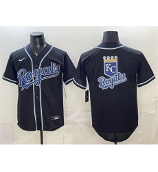 Men Kansas City Royals Team Big Logo 2026 Fashion Replica Black Out Stitched Baseball Jerseys Men Kansas City Royals Team Big Logo 2026 Fashion Replica Black Out Stitched Baseball Jerseys