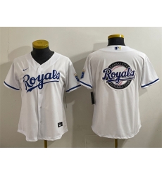 Women Kansas City Royals Team Big Logo White Cool Base Stitched Jersey Women Kansas City Royals Team Big Logo White Cool Base Stitched Jersey