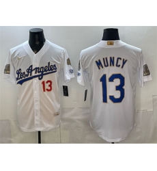 Men Los Angeles Dodgers 13 Max Muncy White 2026 Gold Collection 9x B2B Champs Patch Stitched Baseball Jersey Men Los Angeles Dodgers 13 Max Muncy White 2026 Gold Collection 9x B2B Champs Patch Stitched Baseball Jersey