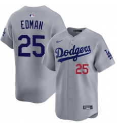Men Los Angeles Dodgers 25 Tommy Edman Grey Limited Stitched Baseball Jersey Men Los Angeles Dodgers 25 Tommy Edman Grey Limited Stitched Baseball Jersey