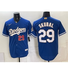Men Los Angeles Dodgers 29 Tarik Skubal Royal 2026 Gold Collection Stadium Stitched Baseball Jersey Men Los Angeles Dodgers 29 Tarik Skubal Royal 2026 Gold Collection Stadium Stitched Baseball Jersey