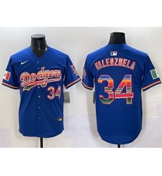 Men Los Angeles Dodgers 34 Fernando Valenzuela Royal Mexico Limited Stitched Baseball Jersey Men Los Angeles Dodgers 34 Fernando Valenzuela Royal Mexico Limited Stitched Baseball Jersey