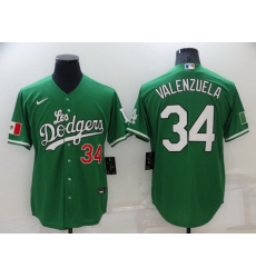 Men Los Angeles Dodgers 34 Toro Valenzuela Green Stitched Baseball jersey