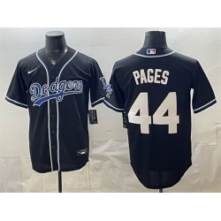 Men Los Angeles Dodgers  44 Andy Pages Black Stitched Baseball Jersey