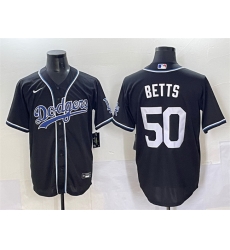 Men Los Angeles Dodgers 50 Mookie Betts Black Fashion Stitched Baseball Jersey Men Los Angeles Dodgers 50 Mookie Betts Black Fashion Stitched Baseball Jersey