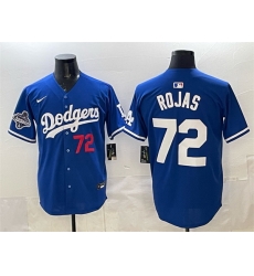 Men Los Angeles Dodgers 72 Miguel Rojas Royal 2025 World Series Champions Patch Limited Stitched Baseball Jersey Men Los Angeles Dodgers 72 Miguel Rojas Royal 2025 World Series Champions Patch Limited Stitched Baseball Jersey