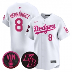 Men Los Angeles Dodgers  8 Enrique Hern%C3%A1ndez White 2026 Mothers Day Vapor Premier Limited Stitched Baseball Jersey