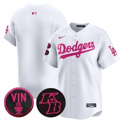 Men Los Angeles Dodgers Blank White 2026 Mothers Day Vapor Premier Limited Stitched Baseball Jersey