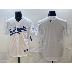 Men Los Angeles Dodgers Blank White Alternate Stadium Stitched Baseball Jersey