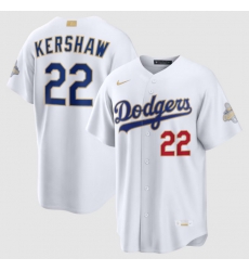 Men Los Angeles Dodgers Clayton Kershaw Nike White 2026 Gold Collection Stadium Jersey Men Los Angeles Dodgers Clayton Kershaw Nike White 2026 Gold Collection Stadium Jersey